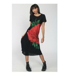 Vintage Jeffrey & Dara 90’s floral boho midi dress M